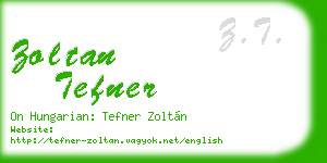 zoltan tefner business card